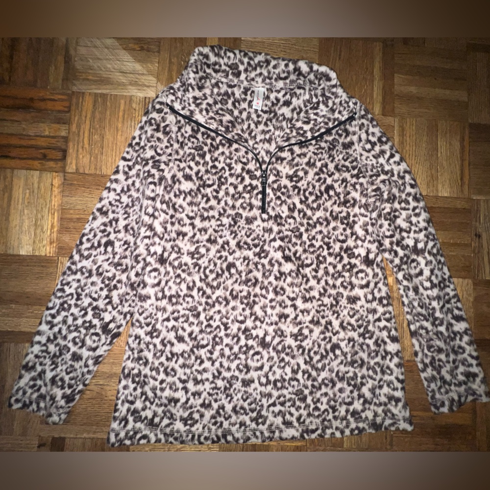 Exertek Animal Print Fleece Pullover Sweatshirt